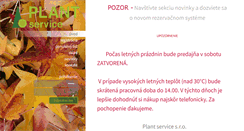 Desktop Screenshot of plantservice.sk
