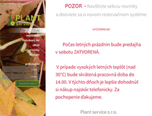 Tablet Screenshot of plantservice.sk